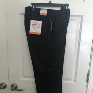 Van Heusen Stretch Premium Flat Front Traveler Pant, Dark Charcoal, 36x29